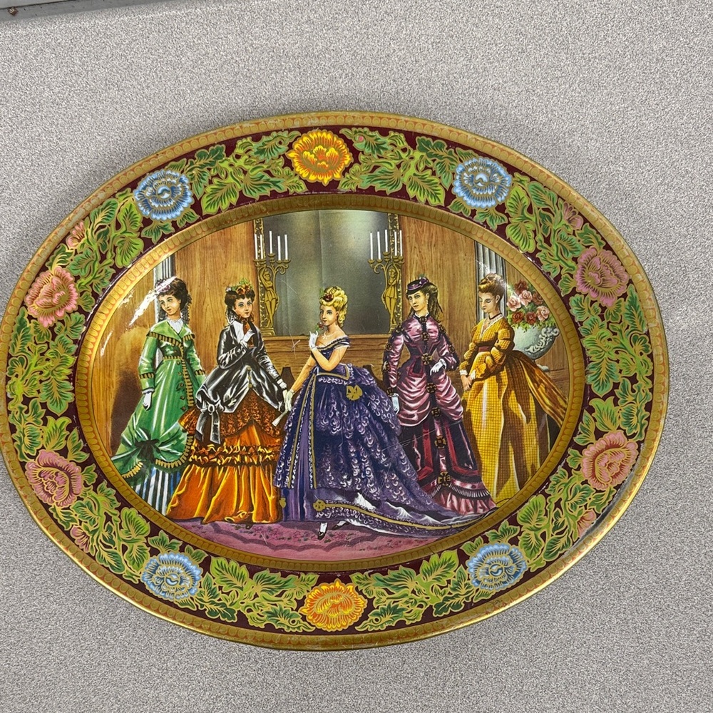Vintage Decorative Plate with Victorian Ladies - Picture 2 of 9